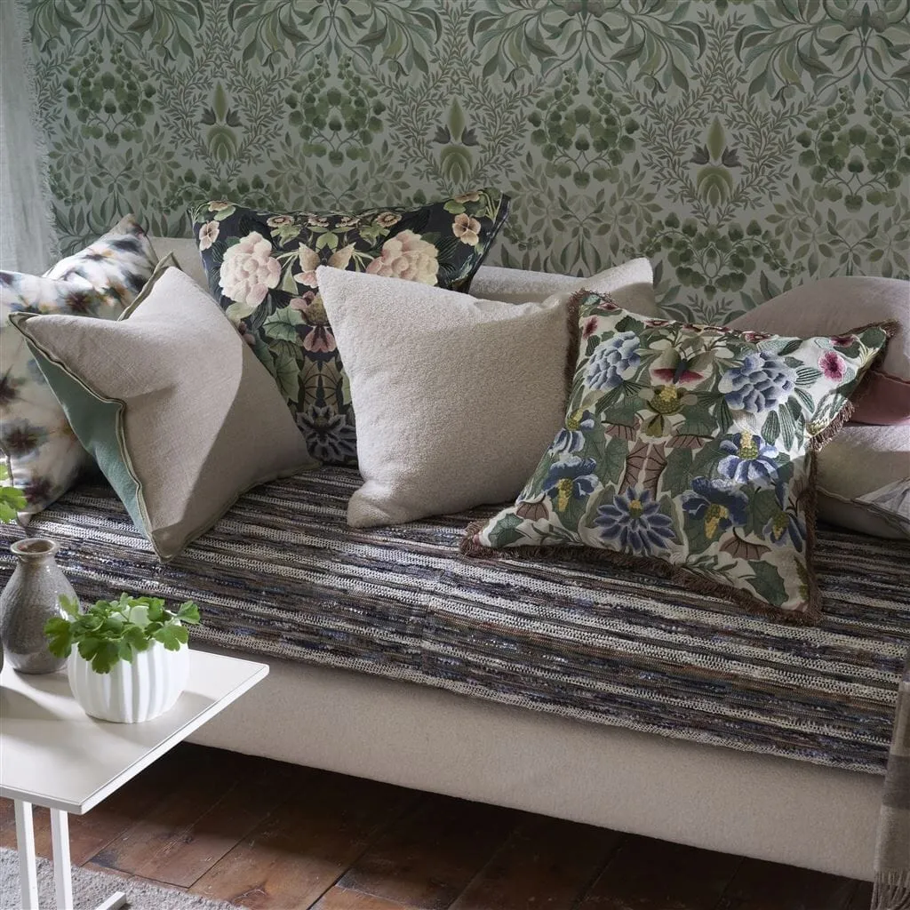 Brera Lino Thyme & Pebble Decorative Pillow by Designers Guild