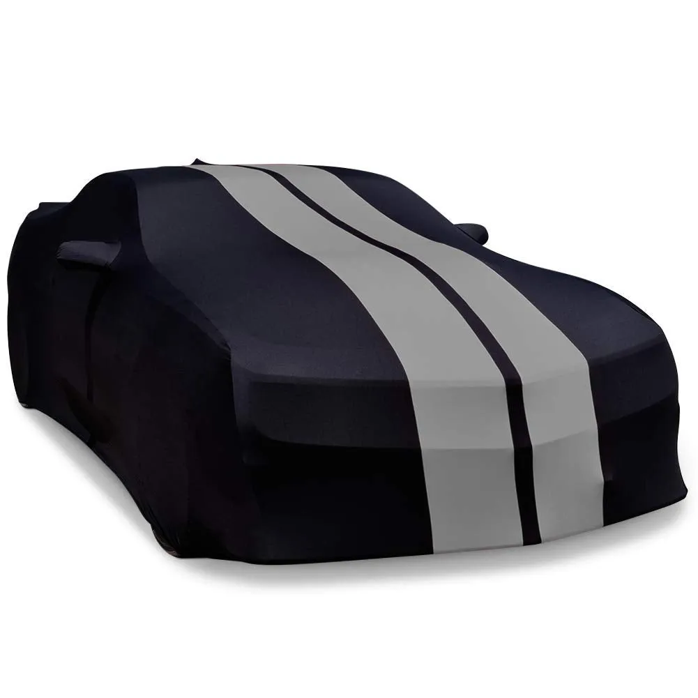 Camaro Ultraguard Stretch Car Cover with Gray Stripes