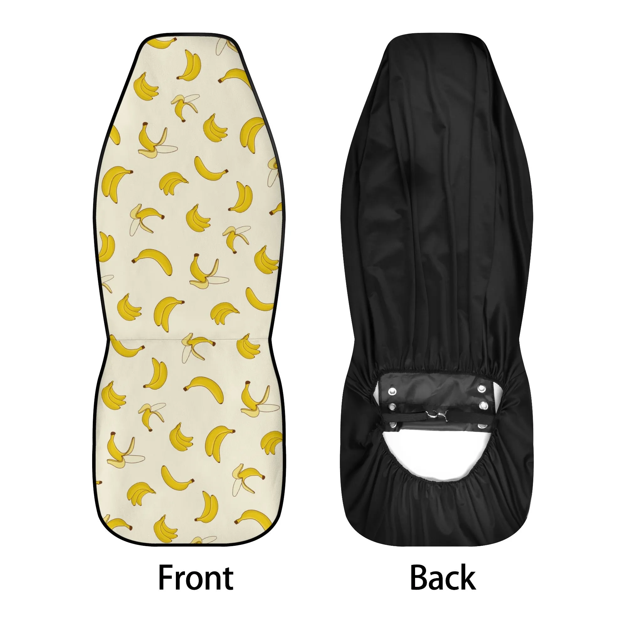 Car Accessories | Car Seat Covers for Front & Back | Cool Fitted Sweat Protector | Vehicle Interiors Upholstery | Yellow Bananas