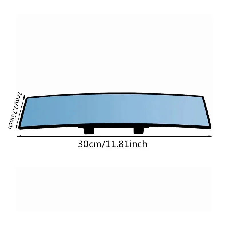 Car Mirror Interior Rearview Mirrors Universal Auto Rear View Mirror Anti-glare Wide-angle Surface Blue Mirror Auto Accessories