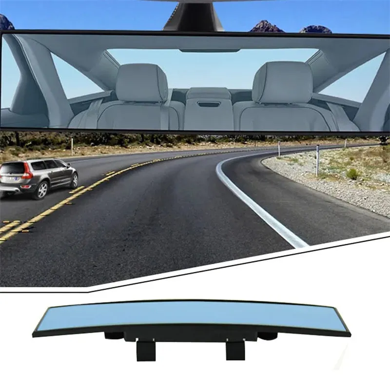 Car Mirror Interior Rearview Mirrors Universal Auto Rear View Mirror Anti-glare Wide-angle Surface Blue Mirror Auto Accessories