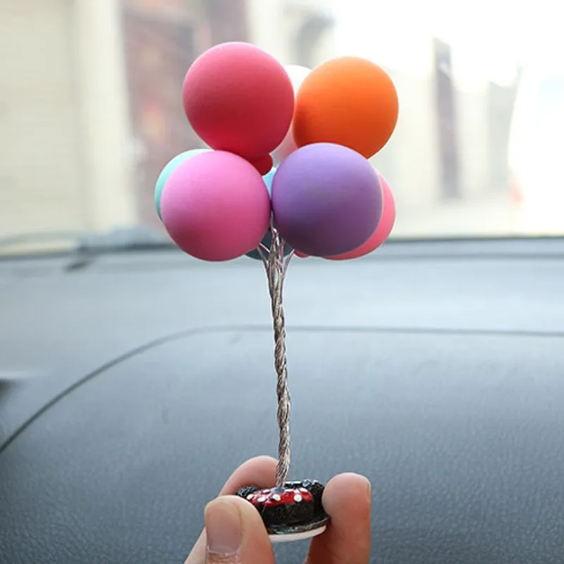 Cartoon Couples Car Decoration Model Cute Figure Figurines Balloon Ornament Auto Interior Dashboard Accessories For Girls Gifts