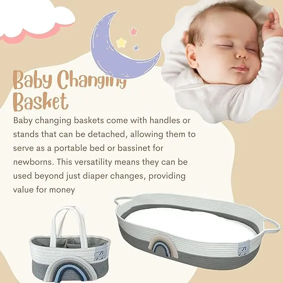 Changing Basket with Diaper Changing Sheet