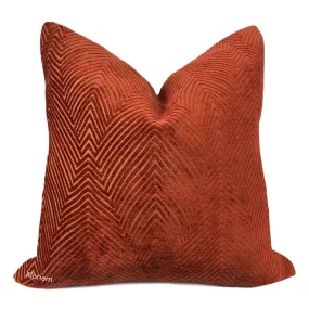 Chrysler Art Deco Rust Textured Pillow Cover