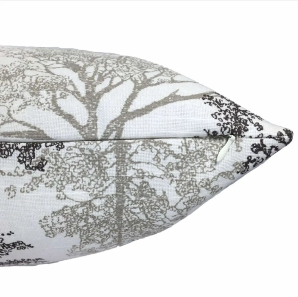 (CLEARANCE) Black & White Tree Silhouette Toile Pillow Cover