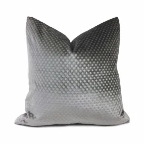 (CLEARANCE) Light Gray Dimple Dots Velvet Pillow Cover