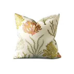 Coral Reef Sea life Throw Pillow Cover 22x22