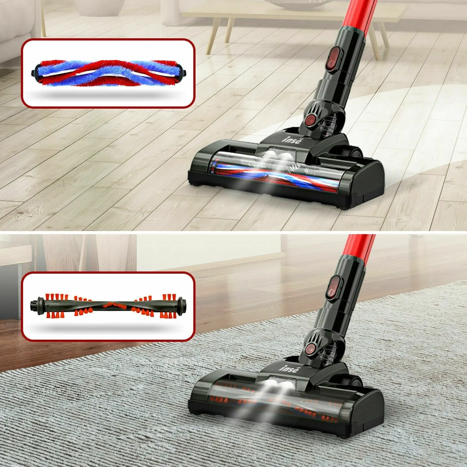 Cordless Vacuum 12Kpa 2 in 1 Stick Best Vacuum Cleaner