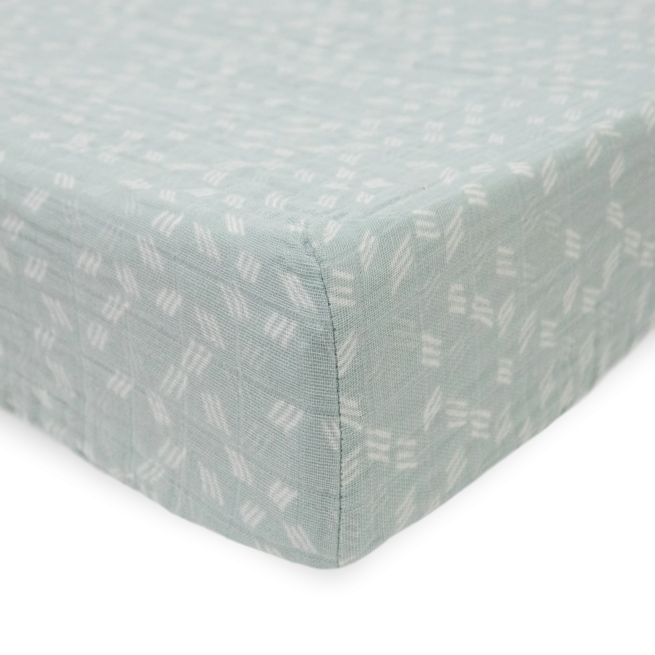 Cotton Muslin Changing Pad Cover - Misty Field