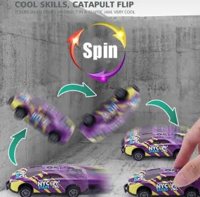 Crash Racing car - Jumping Alloy Stunt Car -10 Pieces Pull Back Vehicle 1 Pack 8 cars