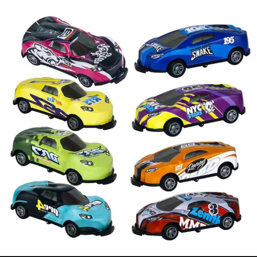 Crash Racing car - Jumping Alloy Stunt Car -10 Pieces Pull Back Vehicle 1 Pack 8 cars