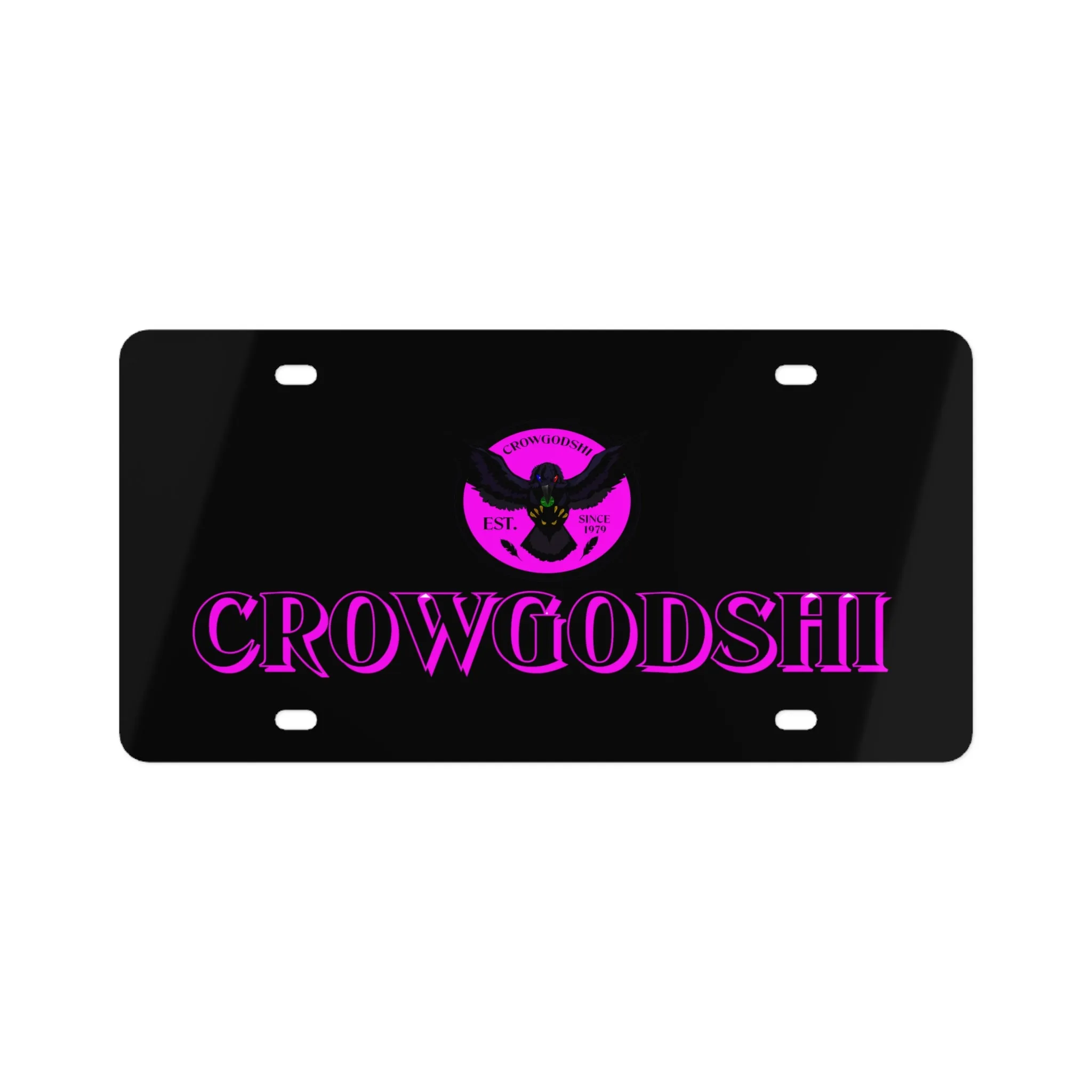 Crowgodshi License Plate, PINK