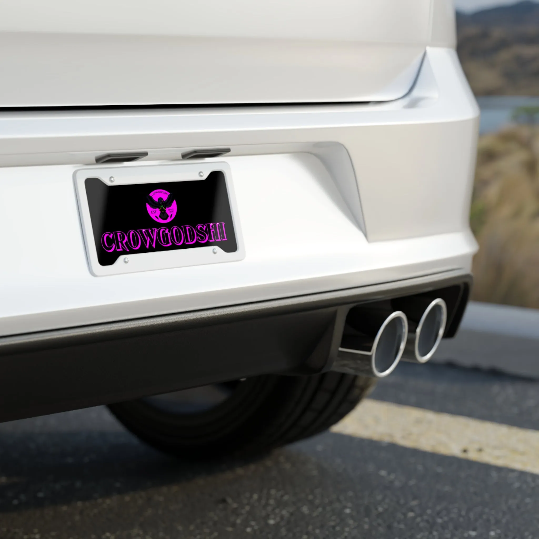 Crowgodshi License Plate, PINK