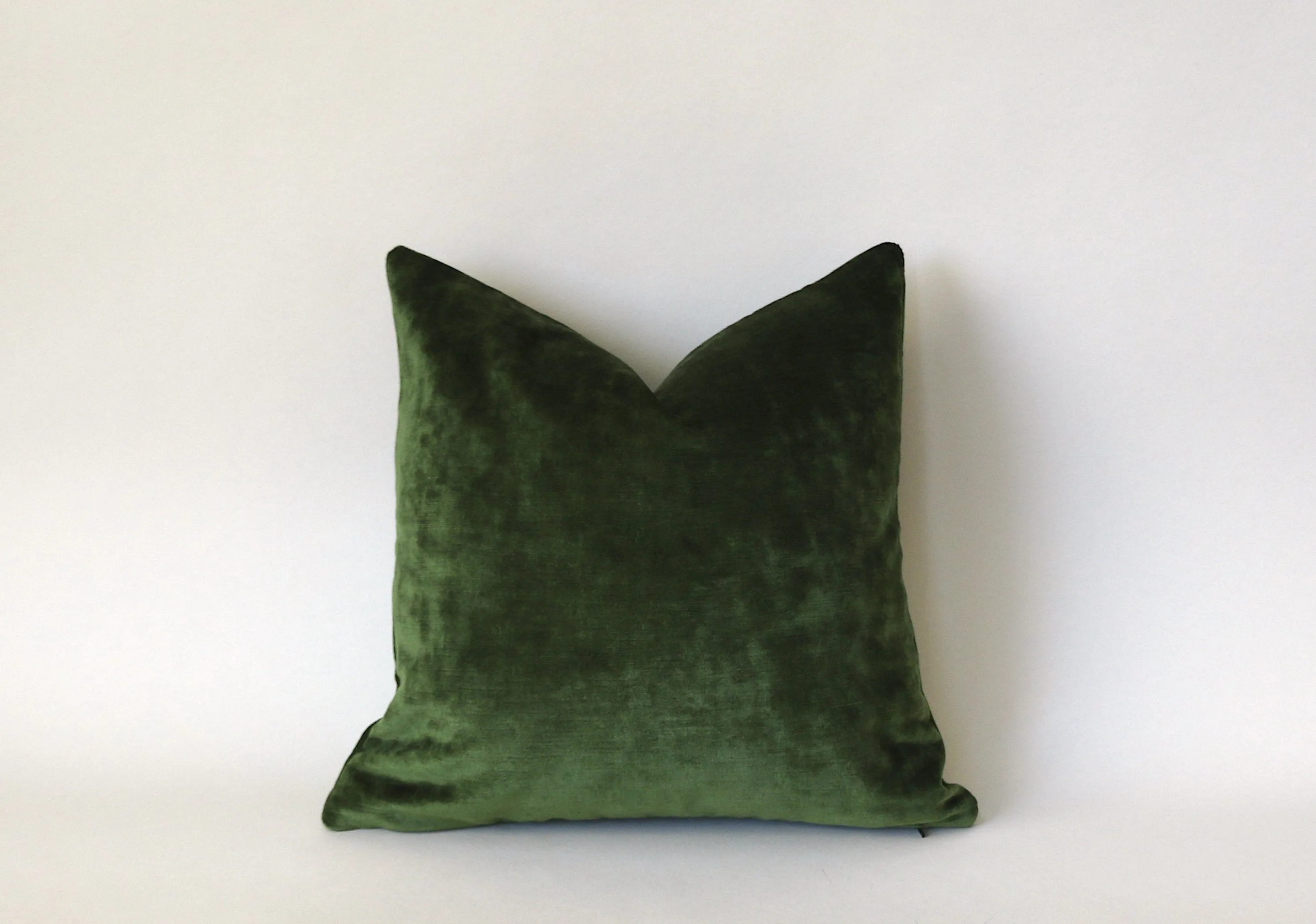 Dark Green Euro Sham or Accent sizes / Green Velvet 24x24 / 26x26 Pillow Cover / Solid Green Euro Sham / Green Bed Pillow case