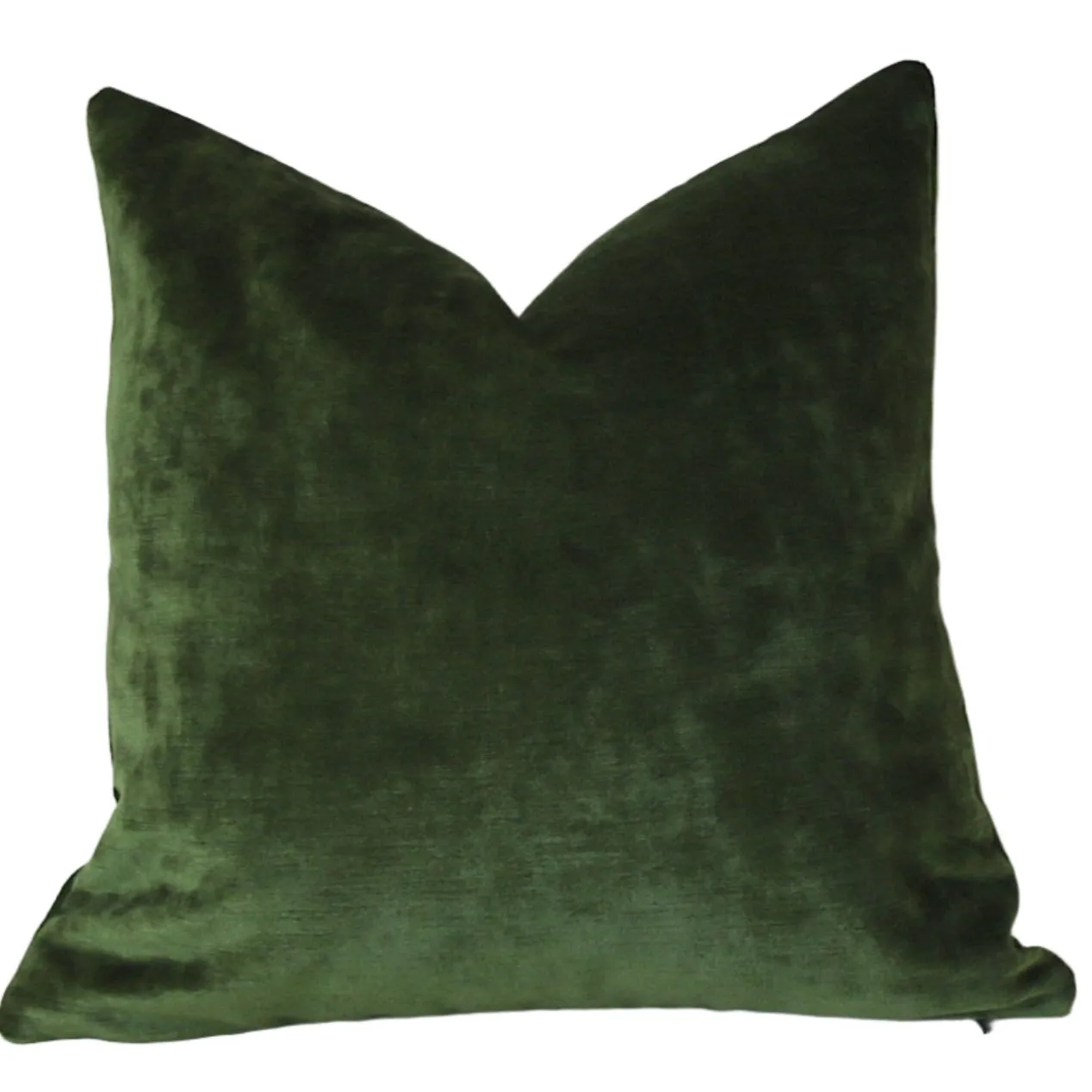 Dark Green Euro Sham or Accent sizes / Green Velvet 24x24 / 26x26 Pillow Cover / Solid Green Euro Sham / Green Bed Pillow case