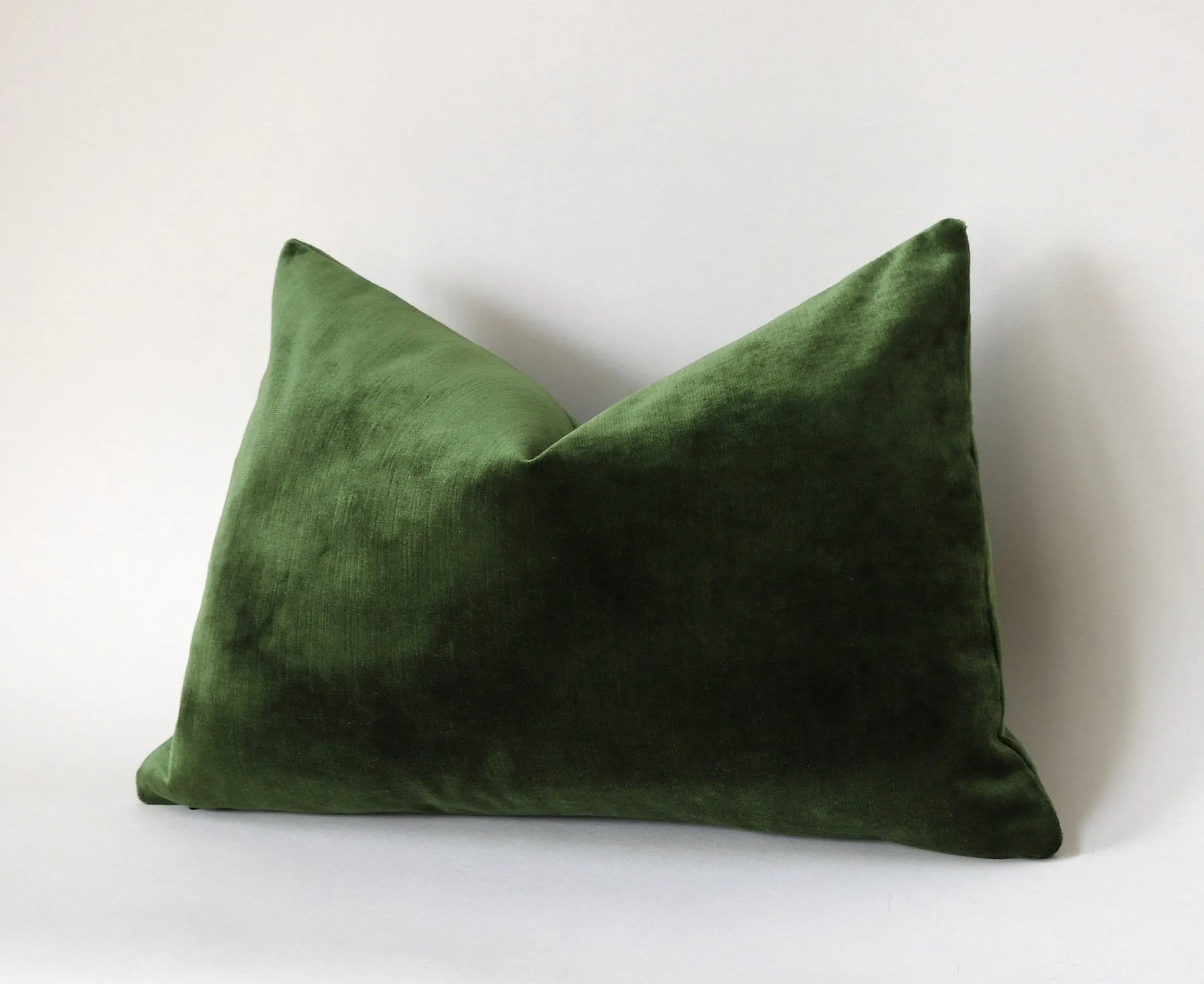 Dark Green Euro Sham or Accent sizes / Green Velvet 24x24 / 26x26 Pillow Cover / Solid Green Euro Sham / Green Bed Pillow case