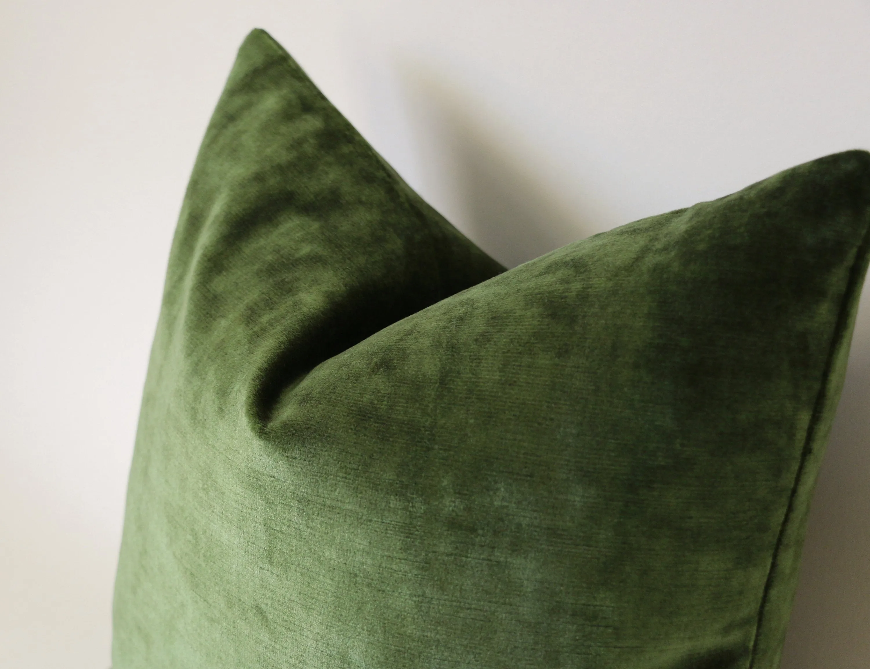 Dark Green Euro Sham or Accent sizes / Green Velvet 24x24 / 26x26 Pillow Cover / Solid Green Euro Sham / Green Bed Pillow case