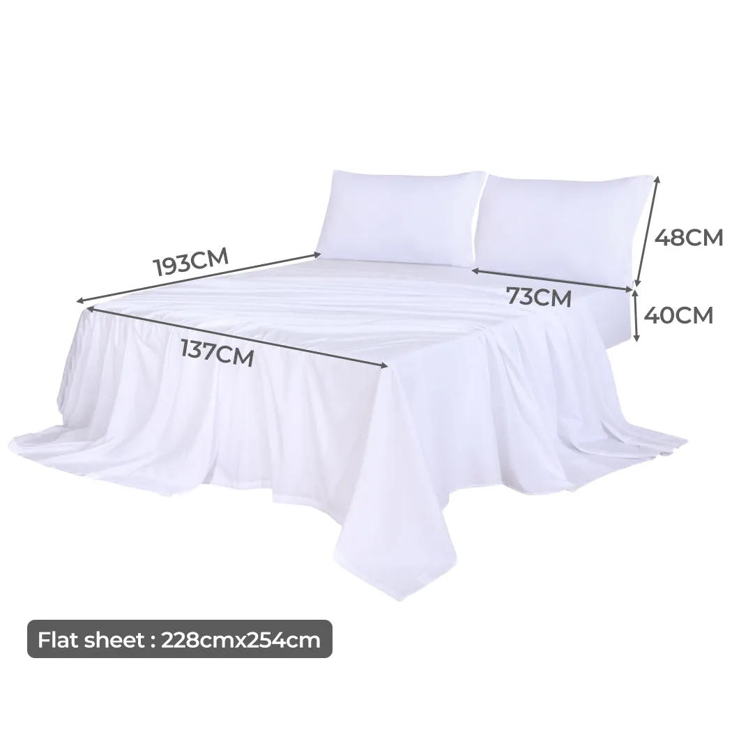 Double Dreamz 4pcs Size 100% Bamboo Bed Sheet Set White