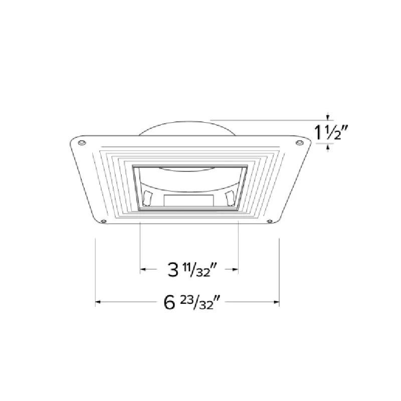 Elco EL4SFS 4" Square Spackle Frame