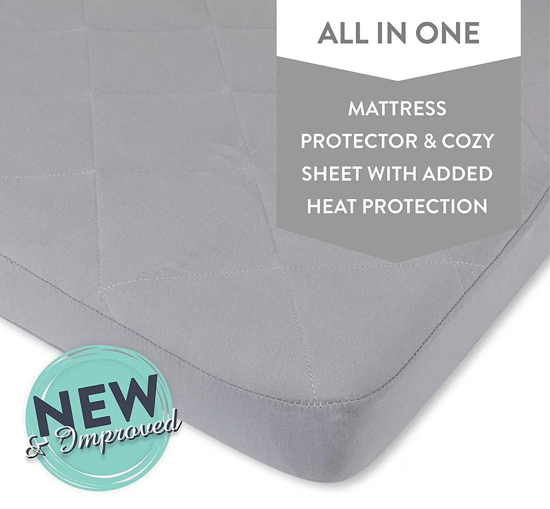 Ely's & Co. Waterproof Pack N Play/ Porta Crib Quilted Sheets With Heat Protection