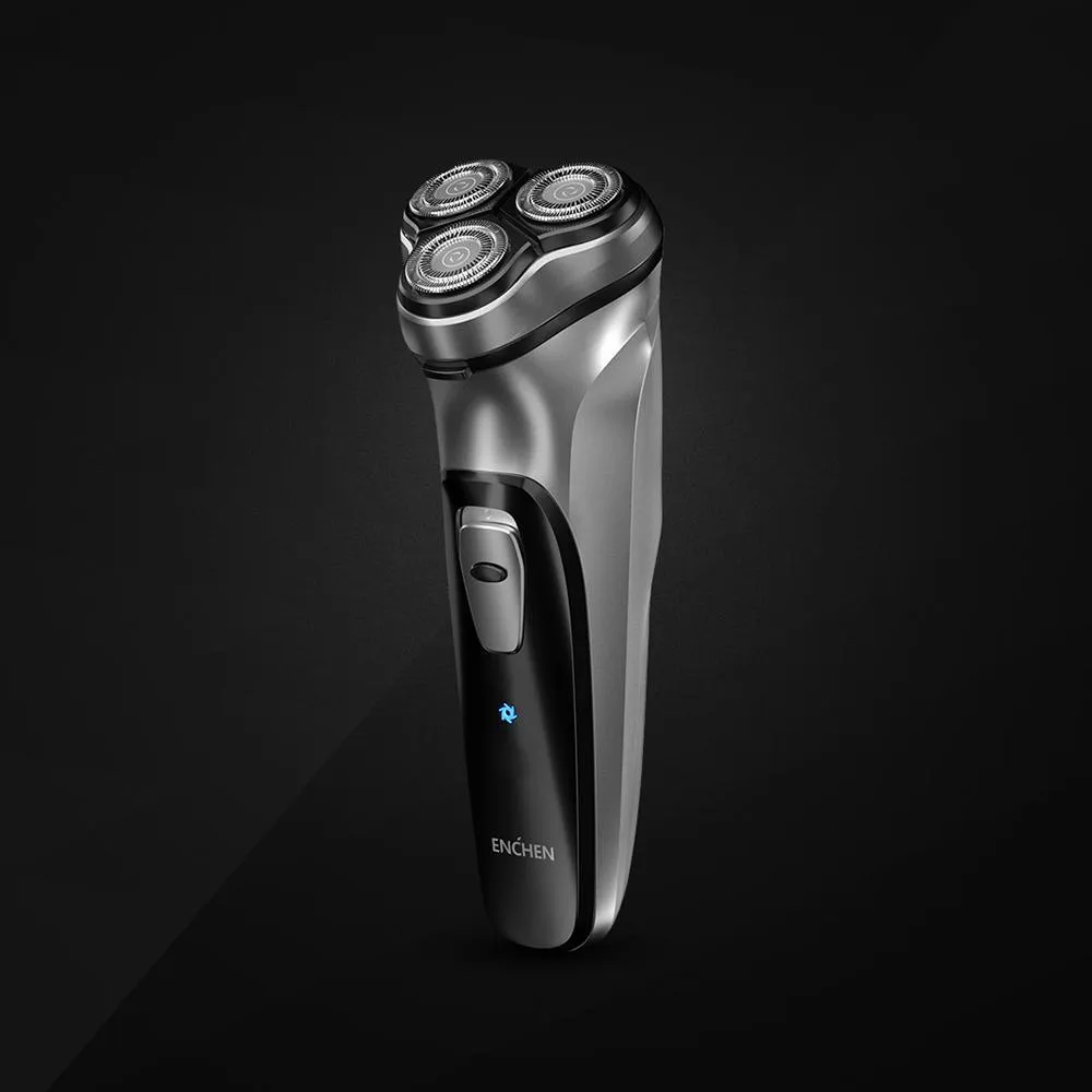 Enchen Black Stone 3D Electric Shaver: USB Type-C Rechargeable Battery, Anti Pinch Razor for Men