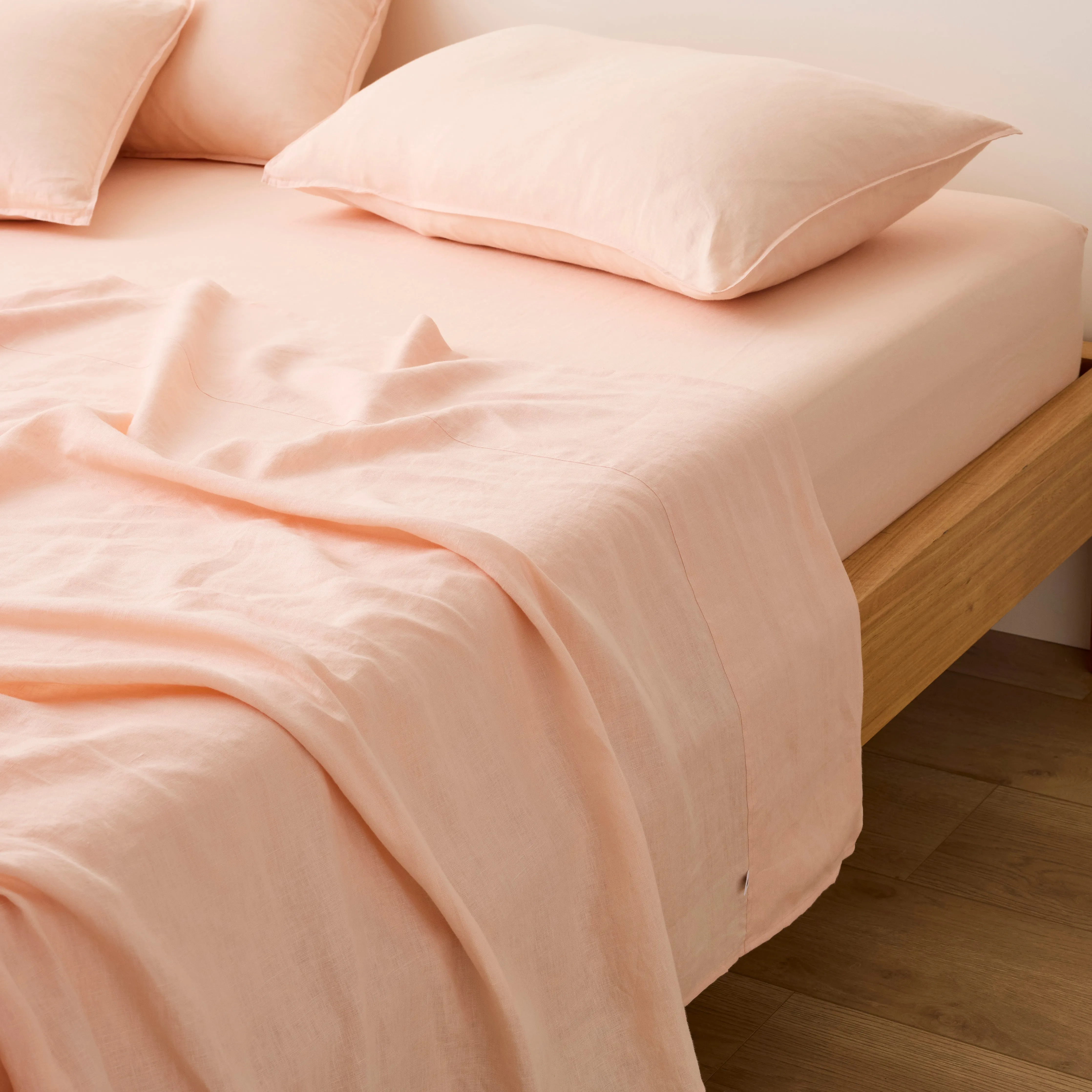 Eve Linen - Peach Fitted Sheet