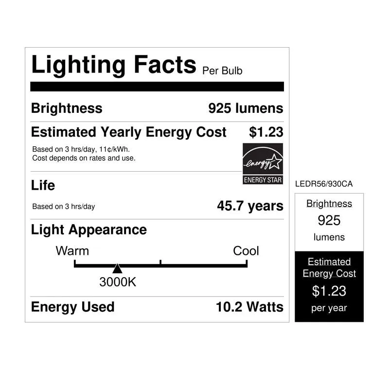 Feit Enhance Bright White 5-6 in. W LED Dimmable Recessed Downlight 10.2 W