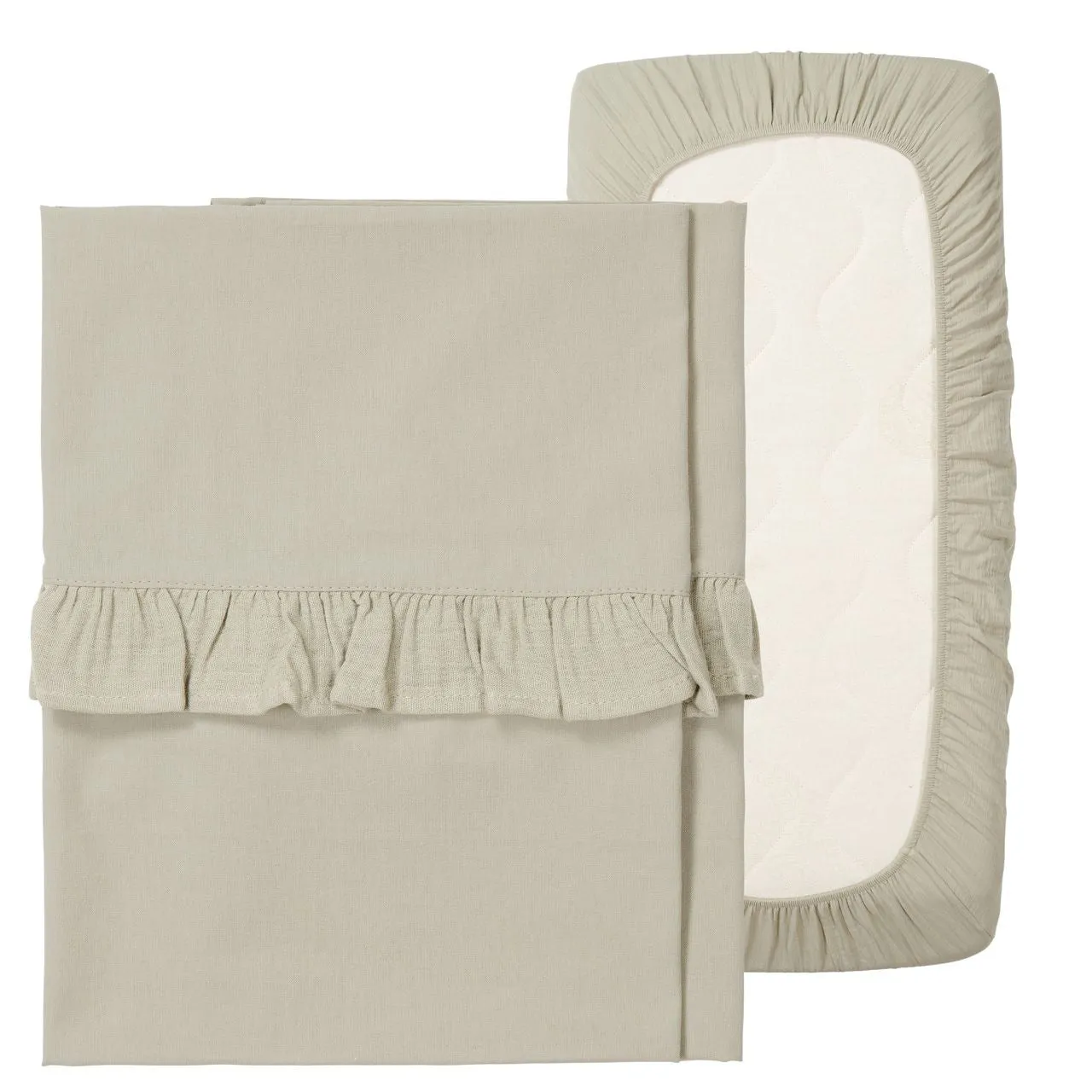 Flat Sheet And Fitted Sheet Set - Ruffle Faro