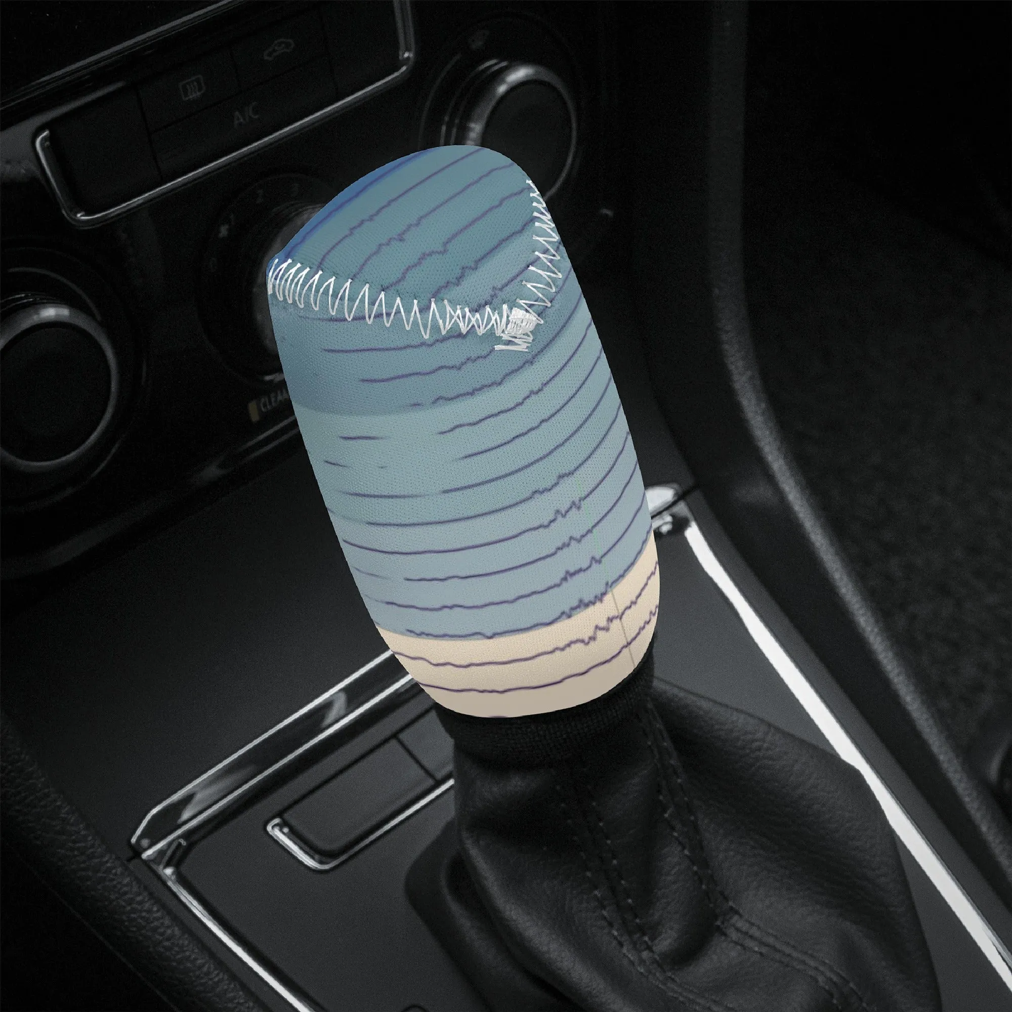 Gear Knob Cover for Cars | Manual or Automatic Transmission stick cover | Car Shifter Gear cover - Blue Rainbow Sunset