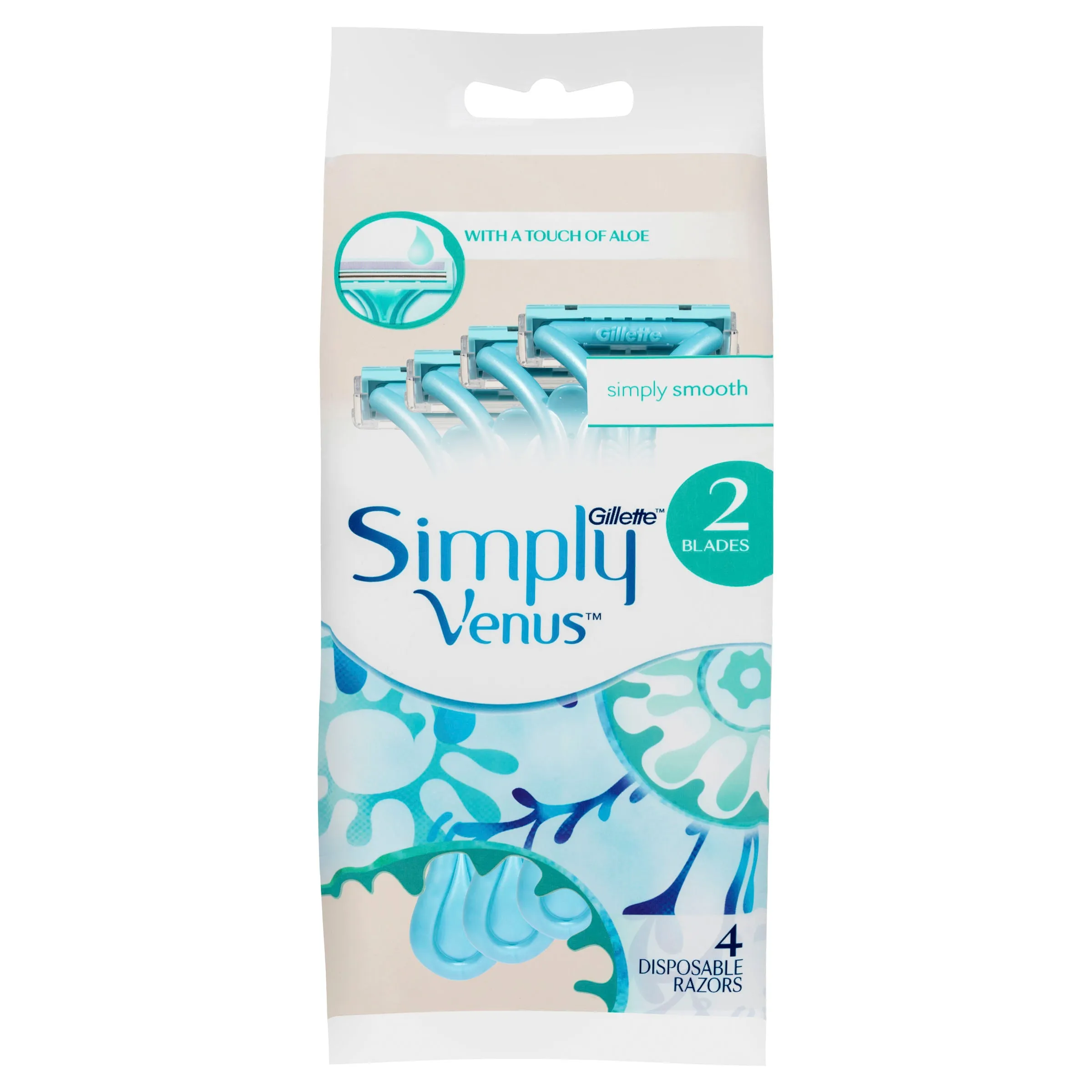 Gillette Simply Venus Women's Disposable Razor 4 Pack