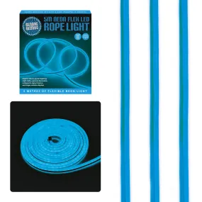 Global Gizmos 47500 5 Metre LED Strip Lights / Flexible Rope Lights / Neon Style Glow / Great for Bedrooms & TV Backlight / Indoors or Outdoors / Blue Colour