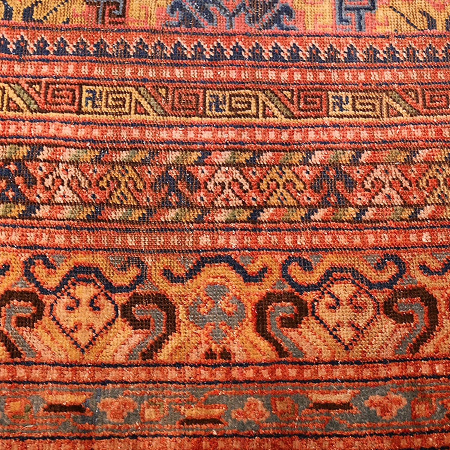 Gold Antique Turkish Khotan Rug - 8'7" x 14'