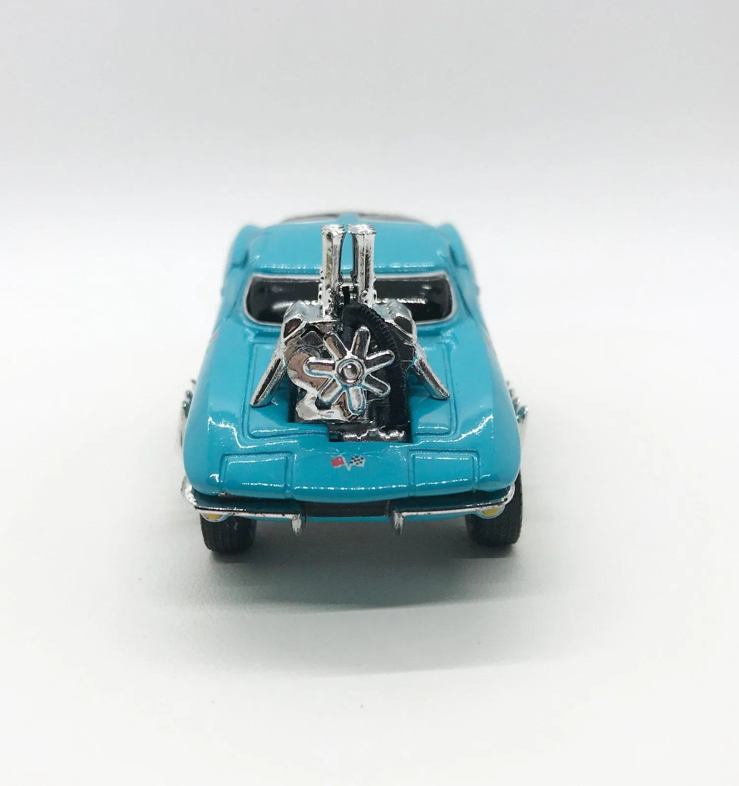 Goodmark Car-toons Turquoise Corvette Die Cast Car