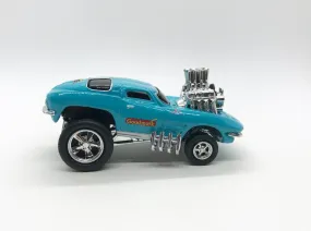 Goodmark Car-toons Turquoise Corvette Die Cast Car