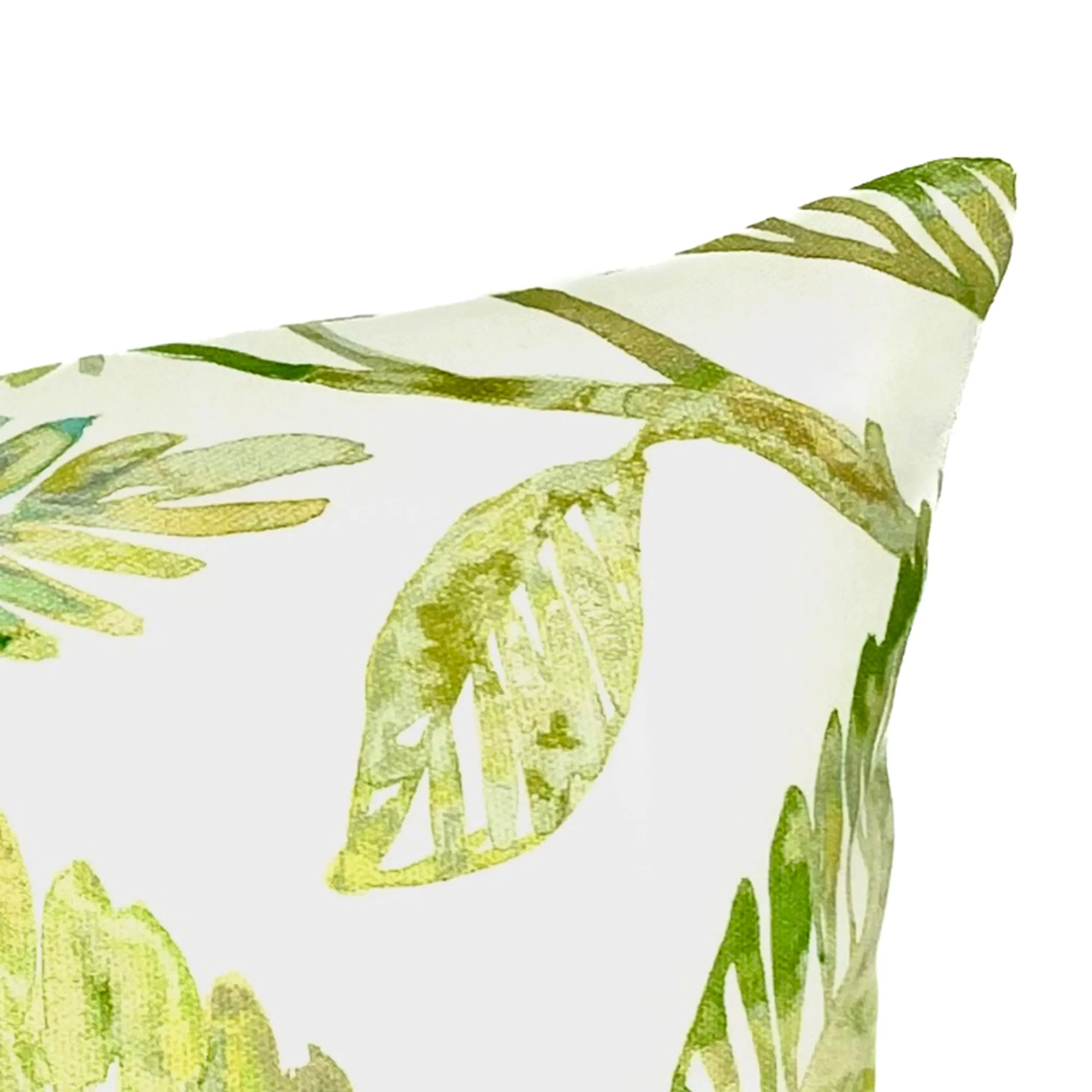 Green Botanical Lumbar Pillow Cover 15x26