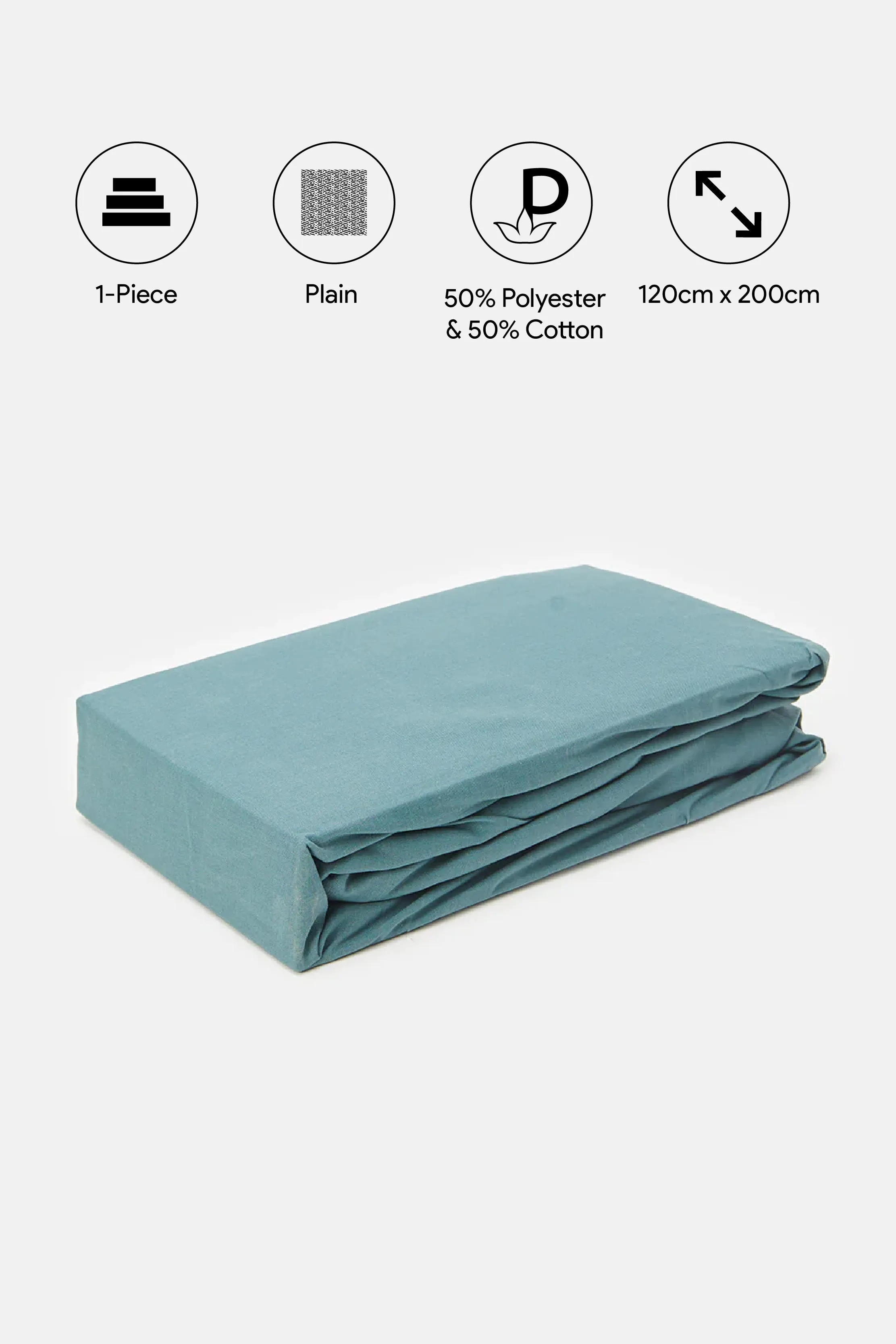 Green Fitted Sheet (Twin Size)