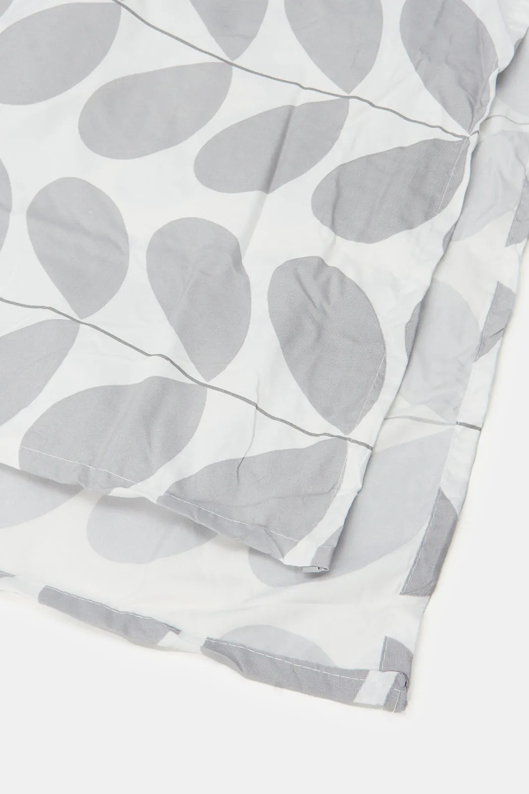 Grey Leaves 2-Piece Flat Sheet (Single Size)