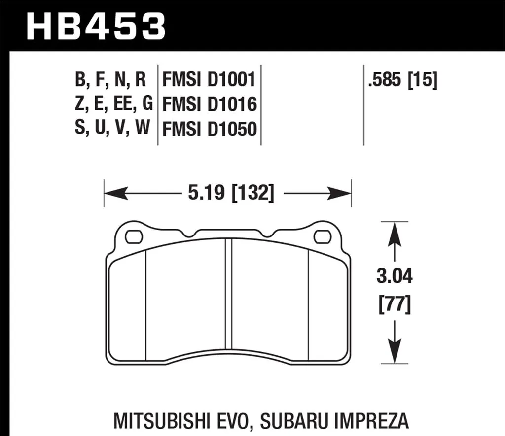 Hawk DTC-60 Brake Pad - Front (HB453G.585)