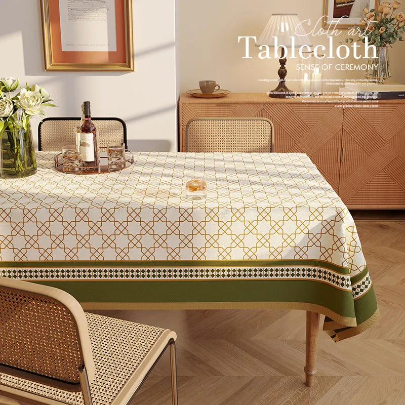 High Quality Modern Tablecloth Water Oil Proof with Pillow Cover Set