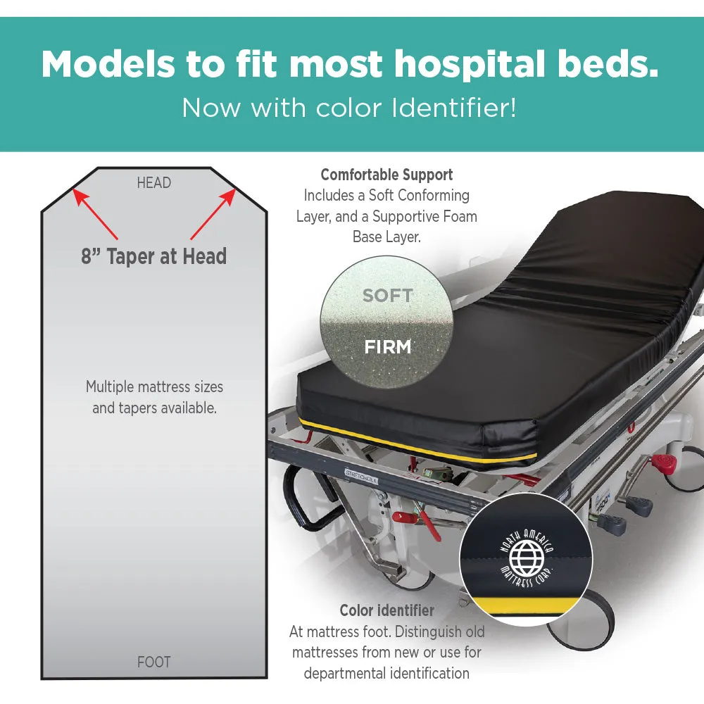 Hill-Rom TranStar Electric (Model 8030) 4" Standard Stretcher Pad with Color Identifier