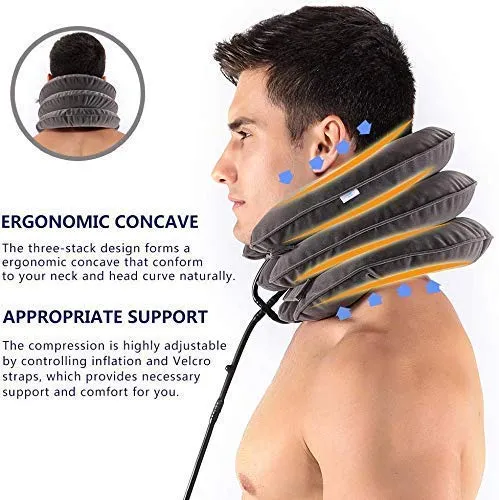 HMV MALL Air Pillow Massager Air Cervical Neck Traction for Chronic Neck comforter massageador neck disc herniation Soft Brace Device