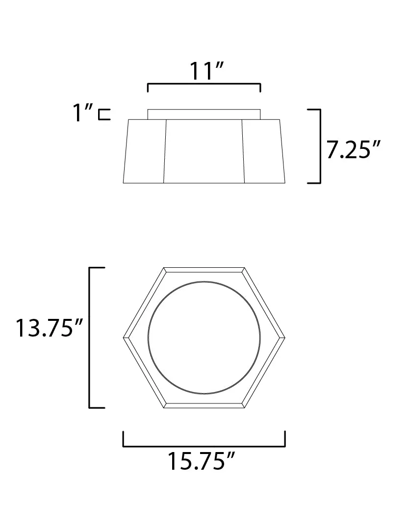 Honeycomb 1-Light LED Flush Mount