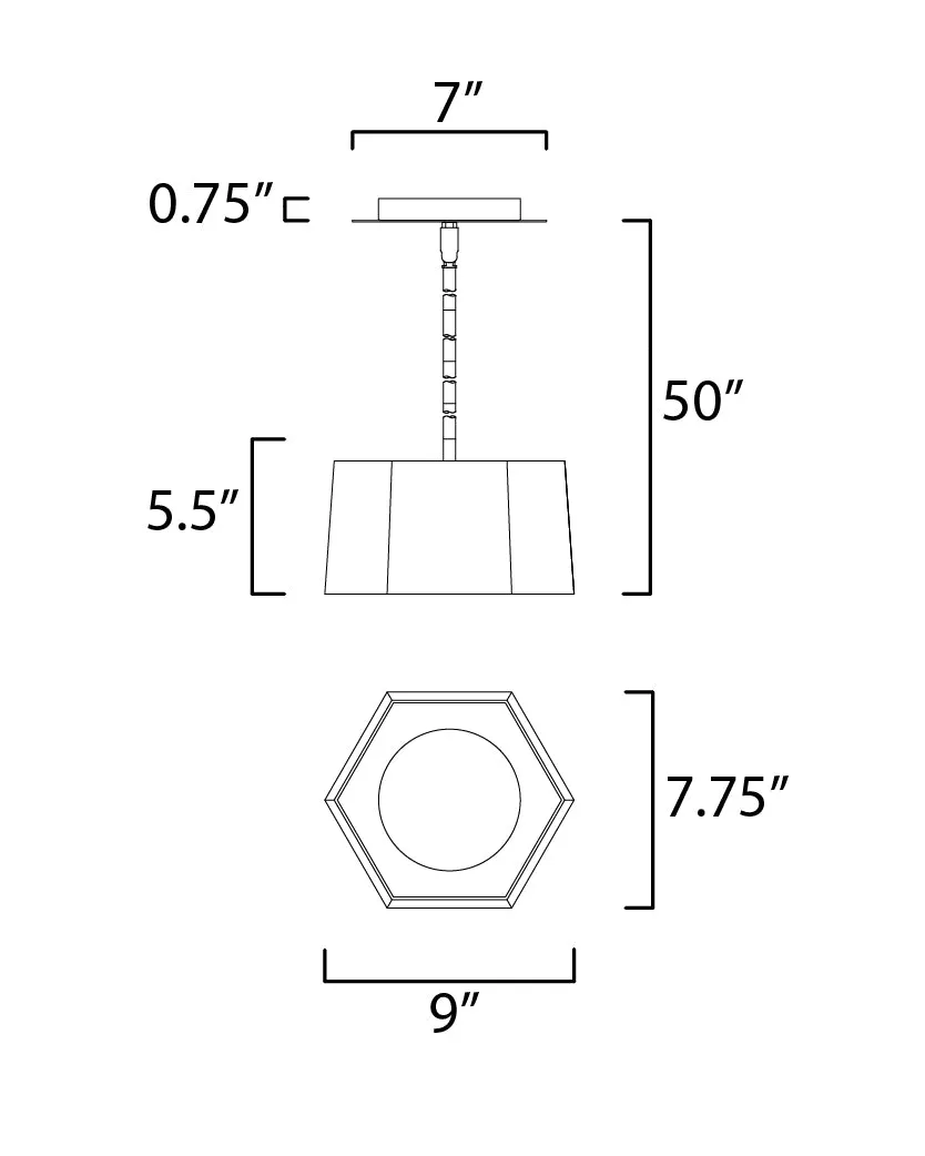 Honeycomb 1-Light LED Pendant