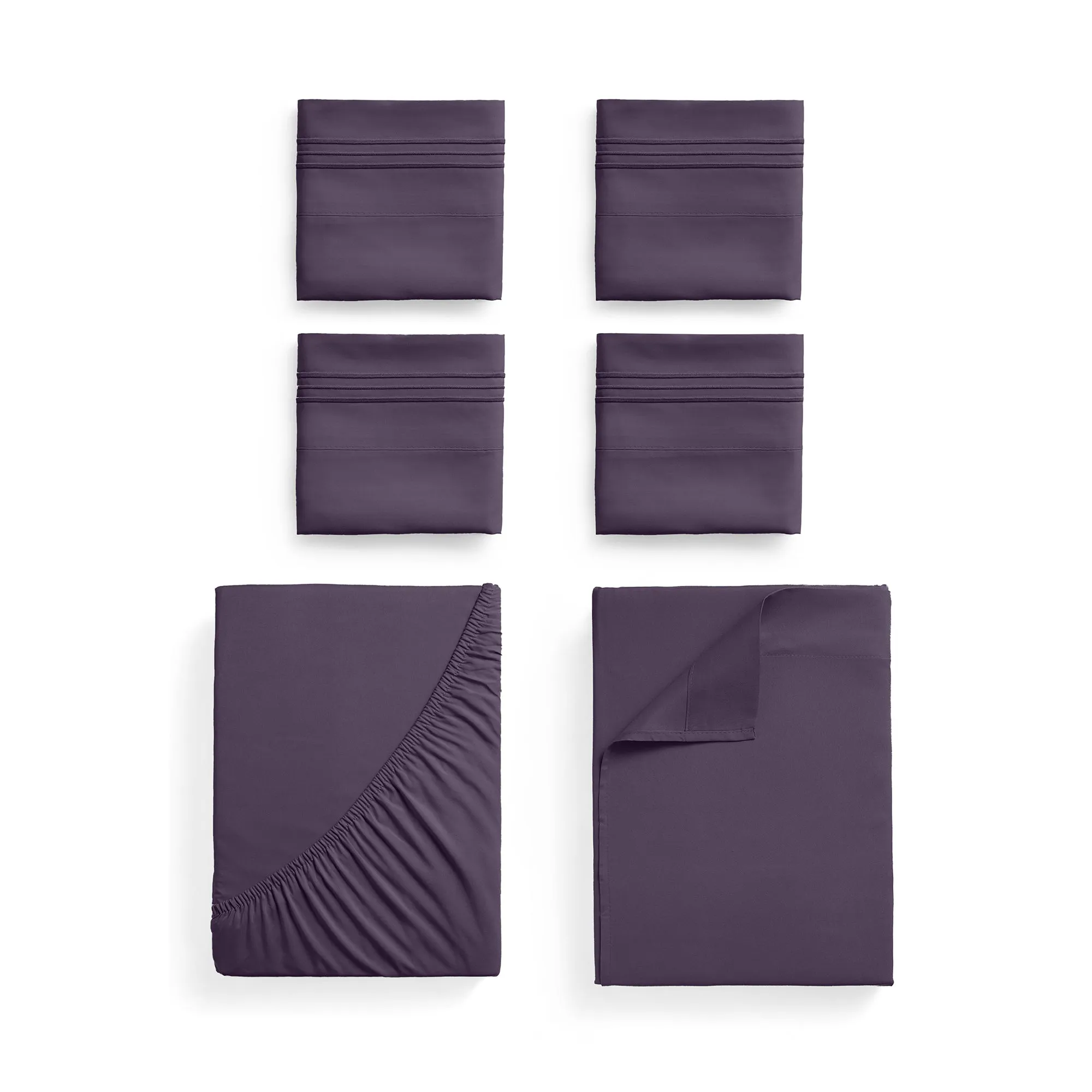 Iconic 6-Piece Microfiber Sheet Set (Dark Colors)