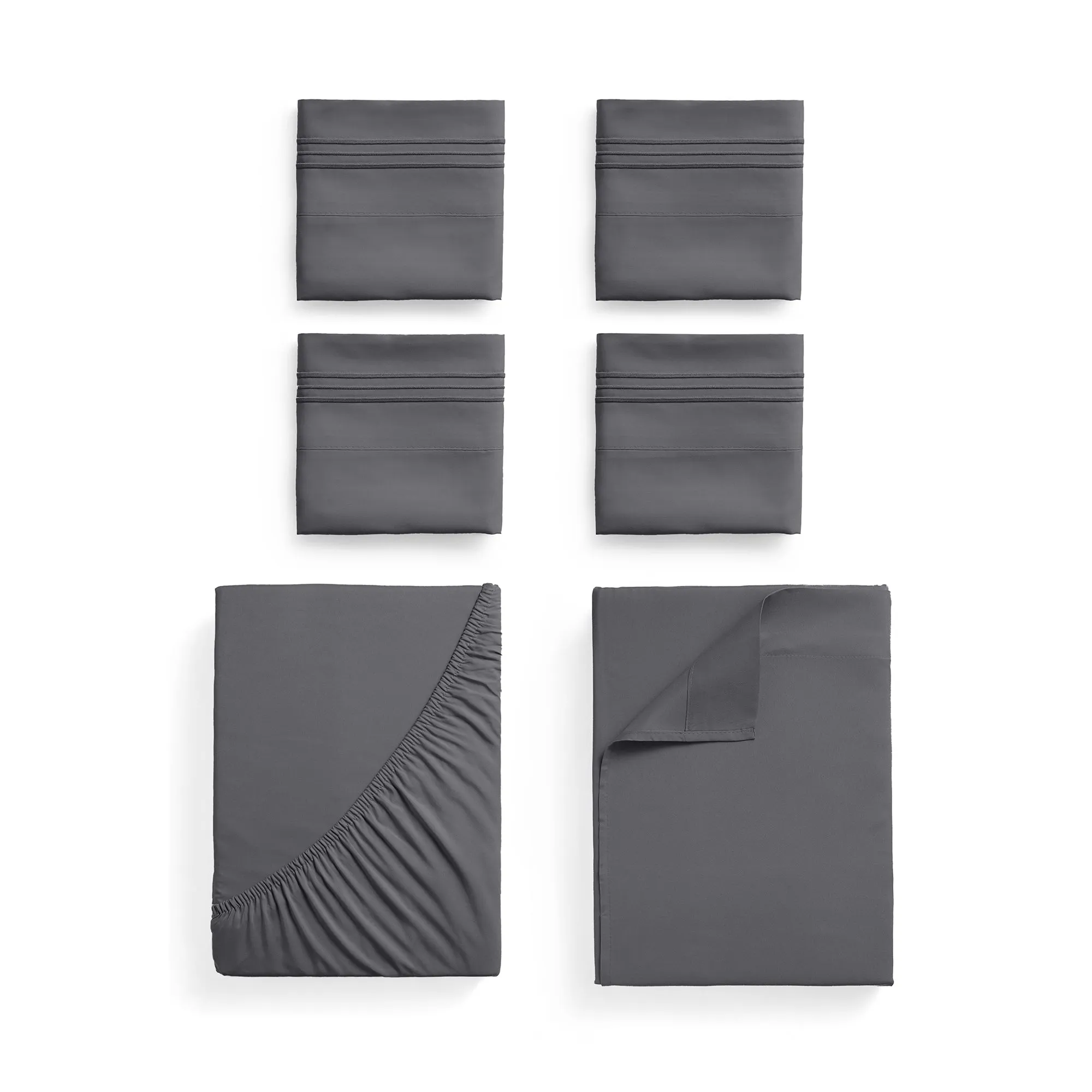 Iconic 6-Piece Microfiber Sheet Set (Dark Colors)