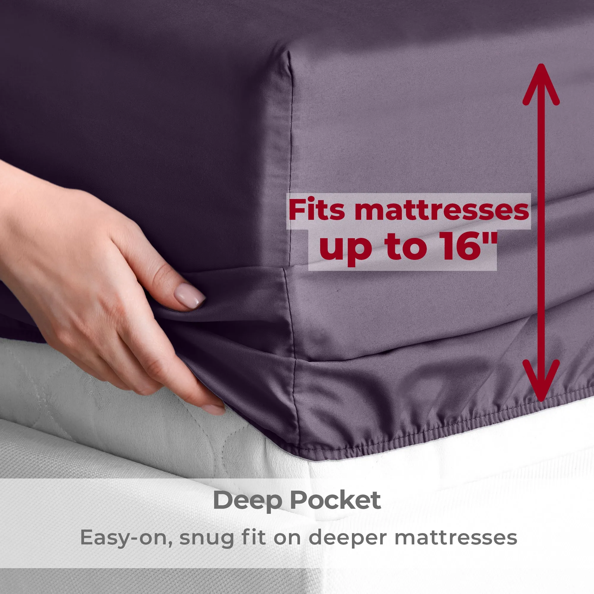 Iconic 6-Piece Microfiber Sheet Set (Dark Colors)