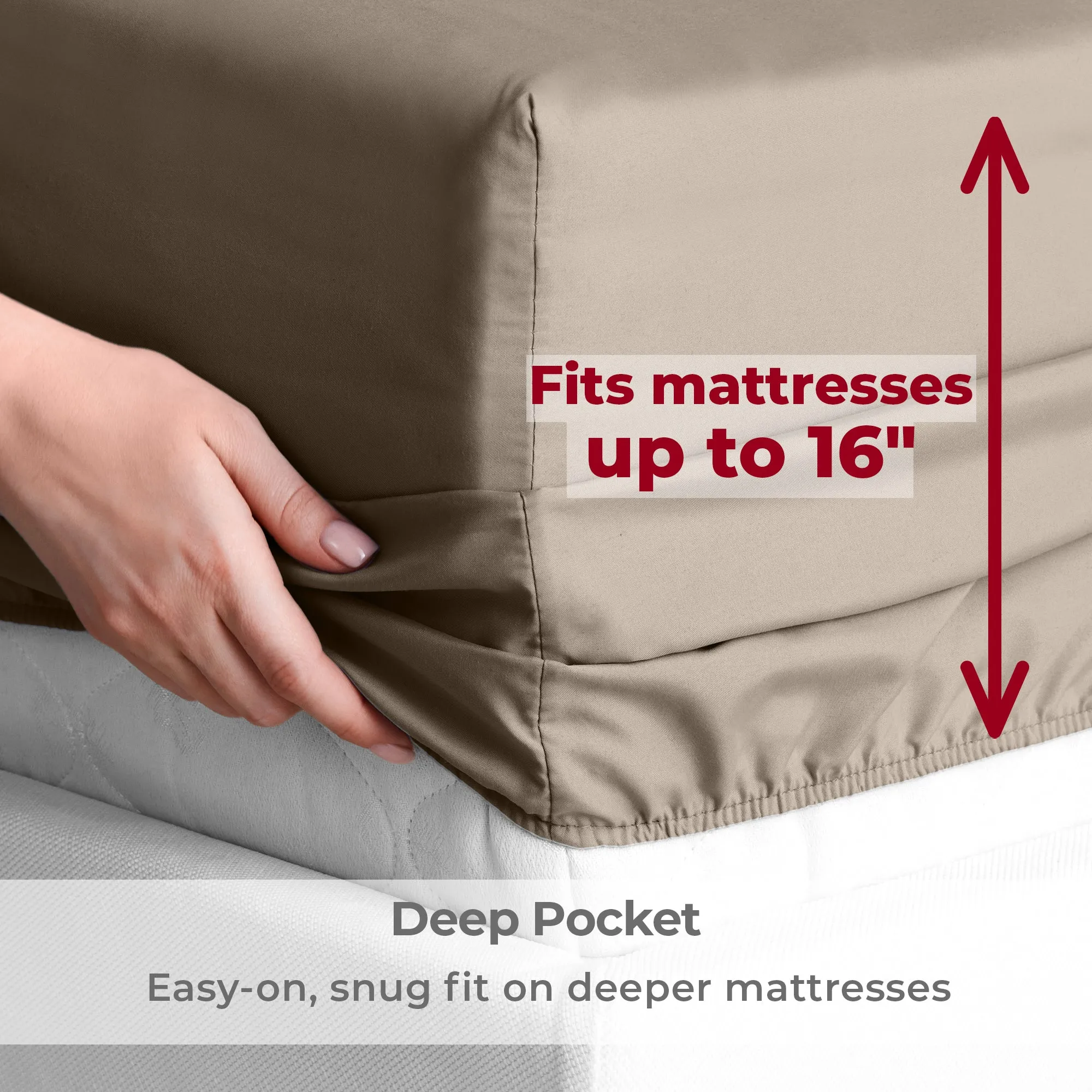 Iconic 6-Piece Microfiber Sheet Set (Dark Colors)