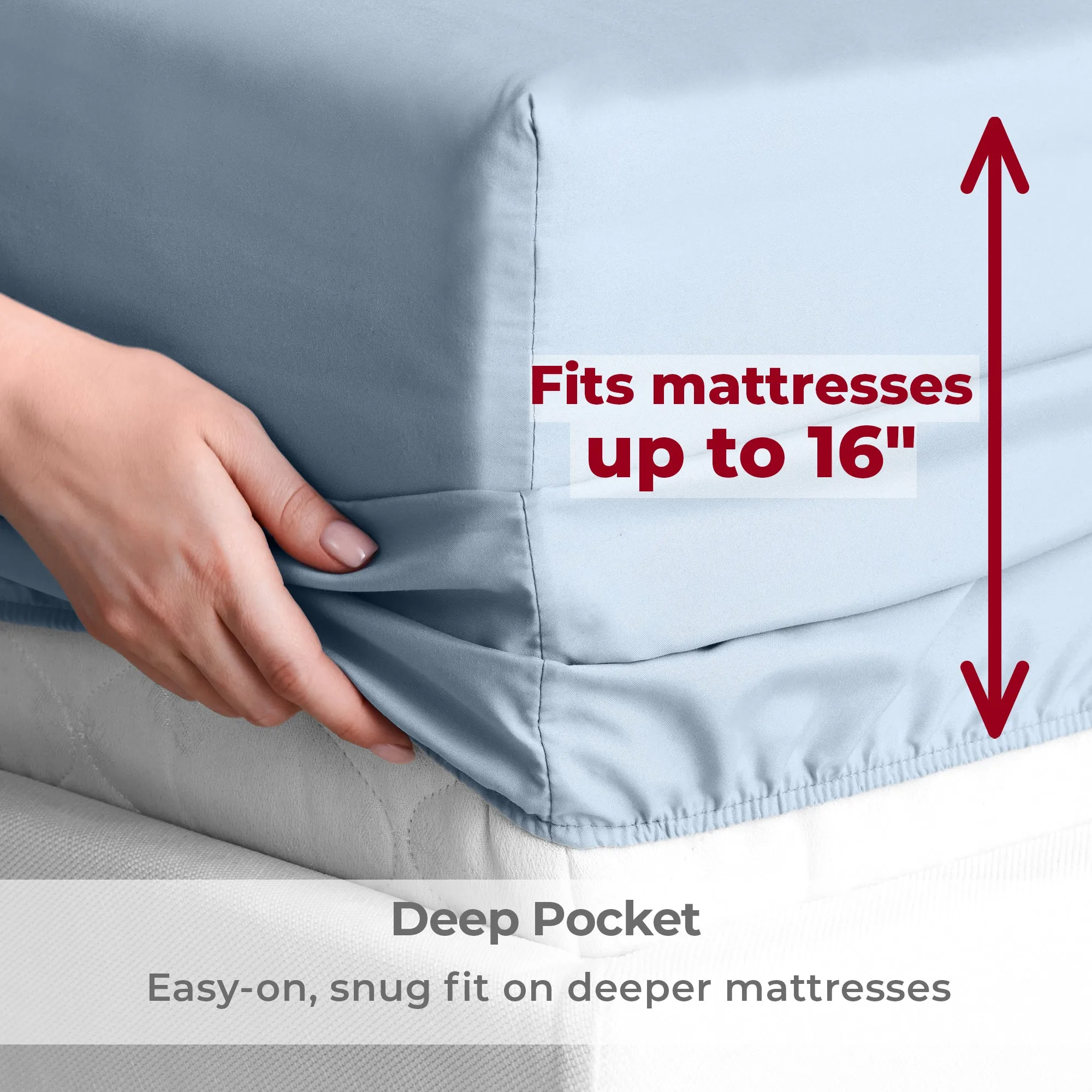 Iconic 6-Piece Microfiber Sheet Set (Dark Colors)