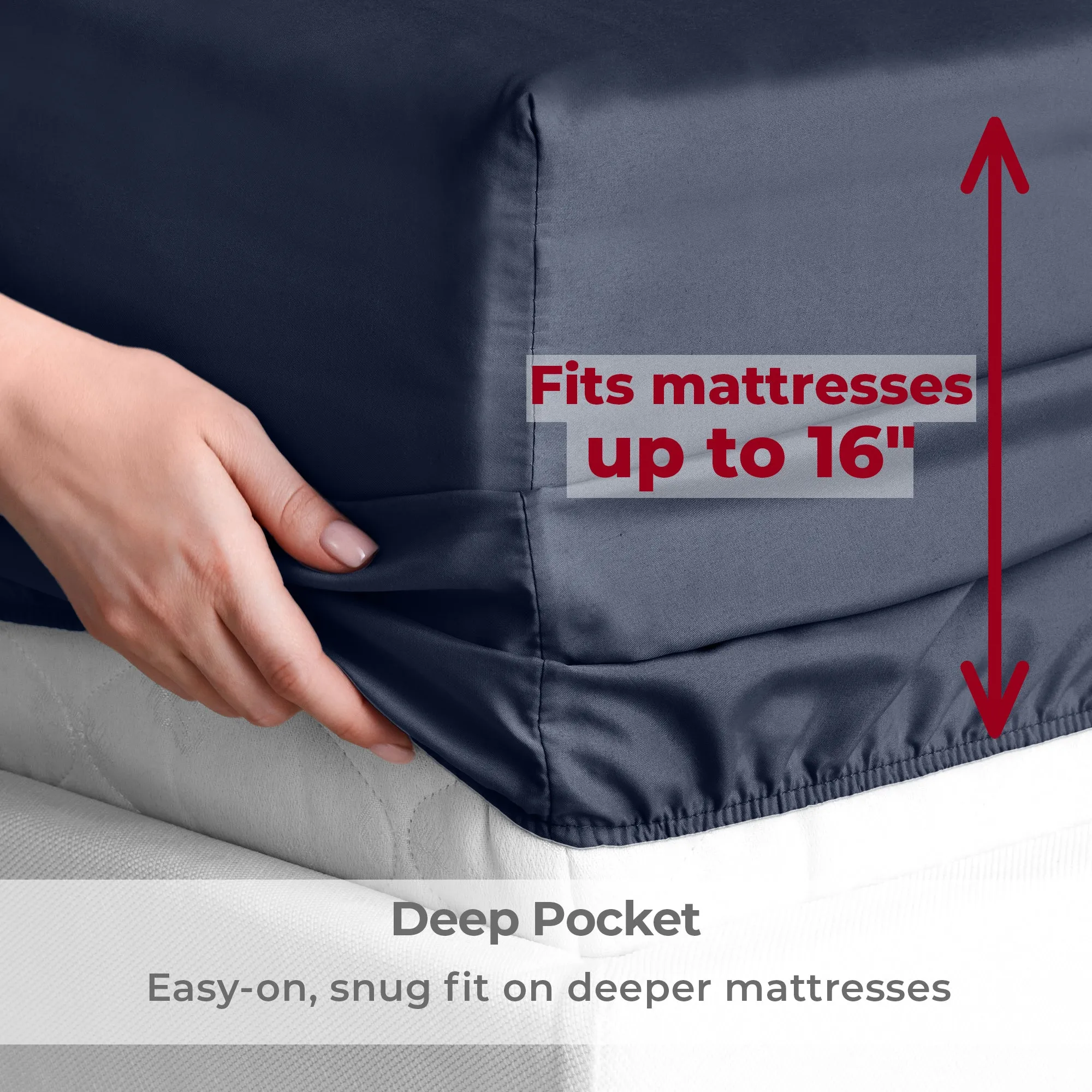 Iconic 6-Piece Microfiber Sheet Set (Dark Colors)