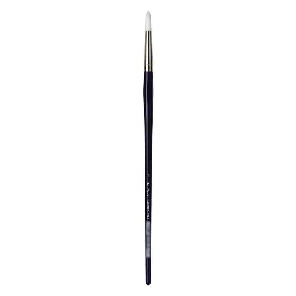 Impasto Acrylic Brush, Round, Blue Esagonal Handles